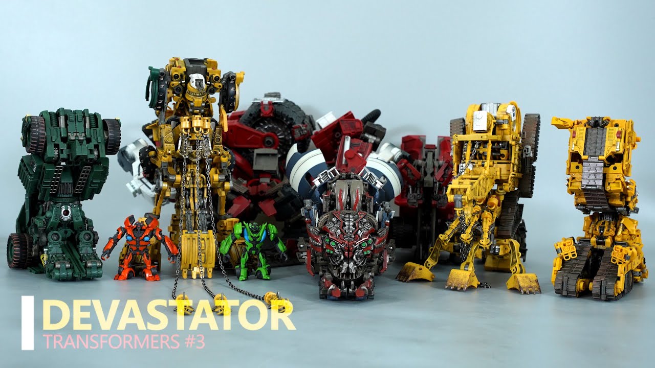 【Покадровая съёмка】DEVASTATOR Combined! Роботы-конструктиконы из фильма «Дьявол-спаситель» (ПОЛНА...