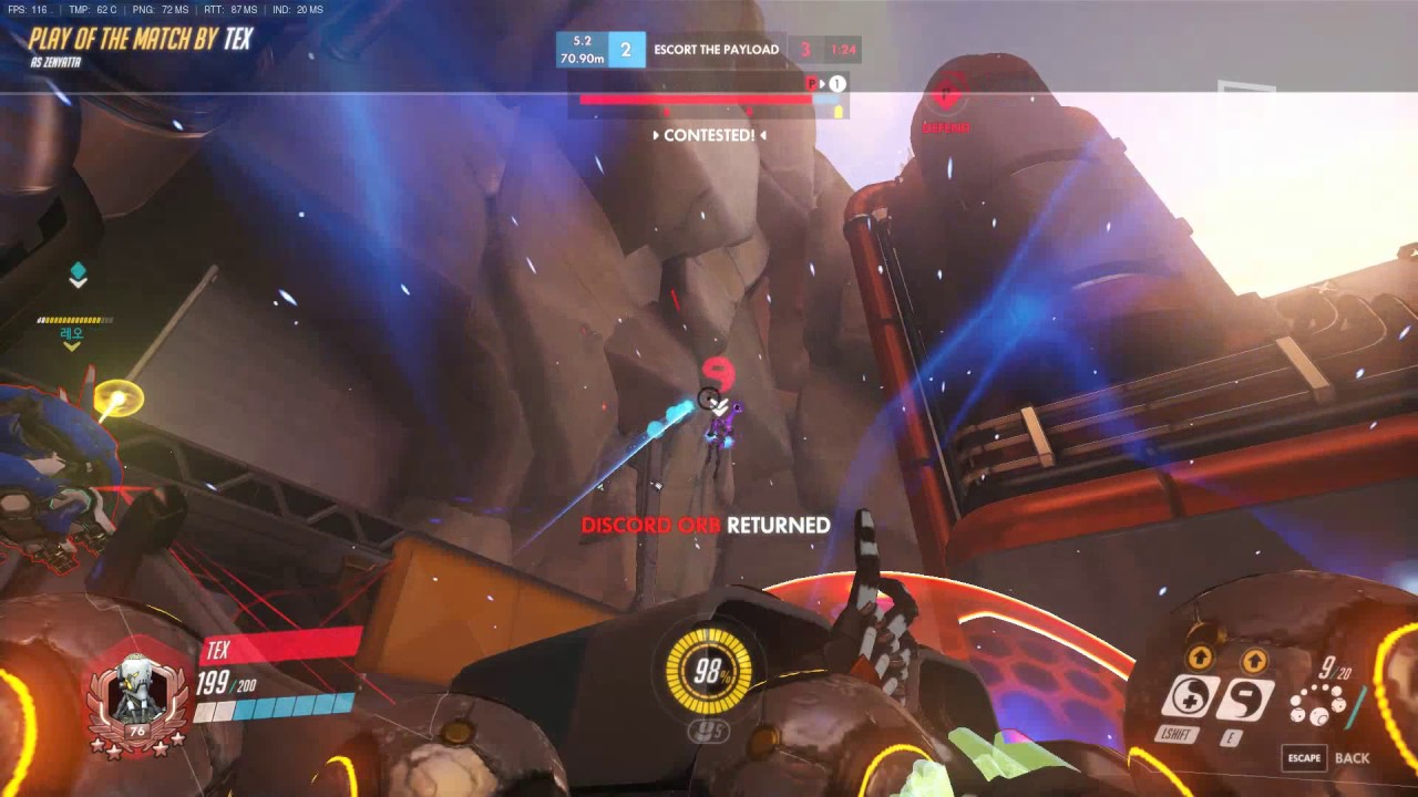 Overwatch: zenyatta heals 5,661 in 1 transcendence
