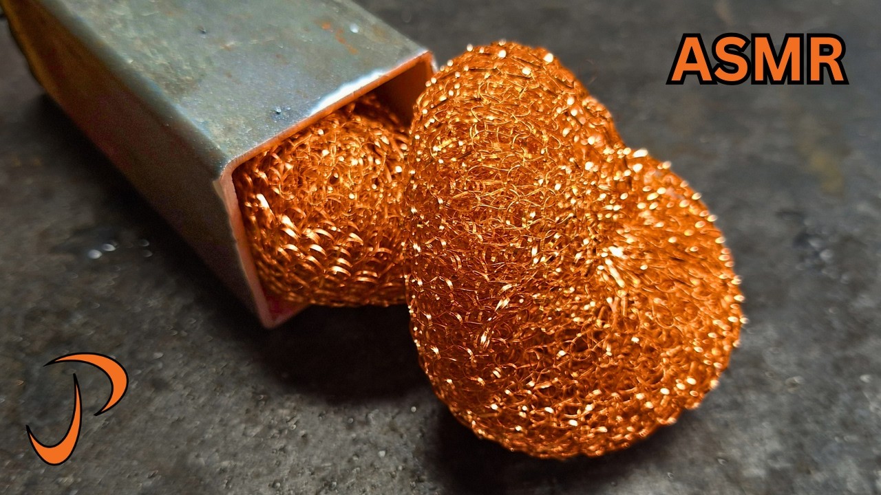 Making a Knife from Copper Mesh ASMR