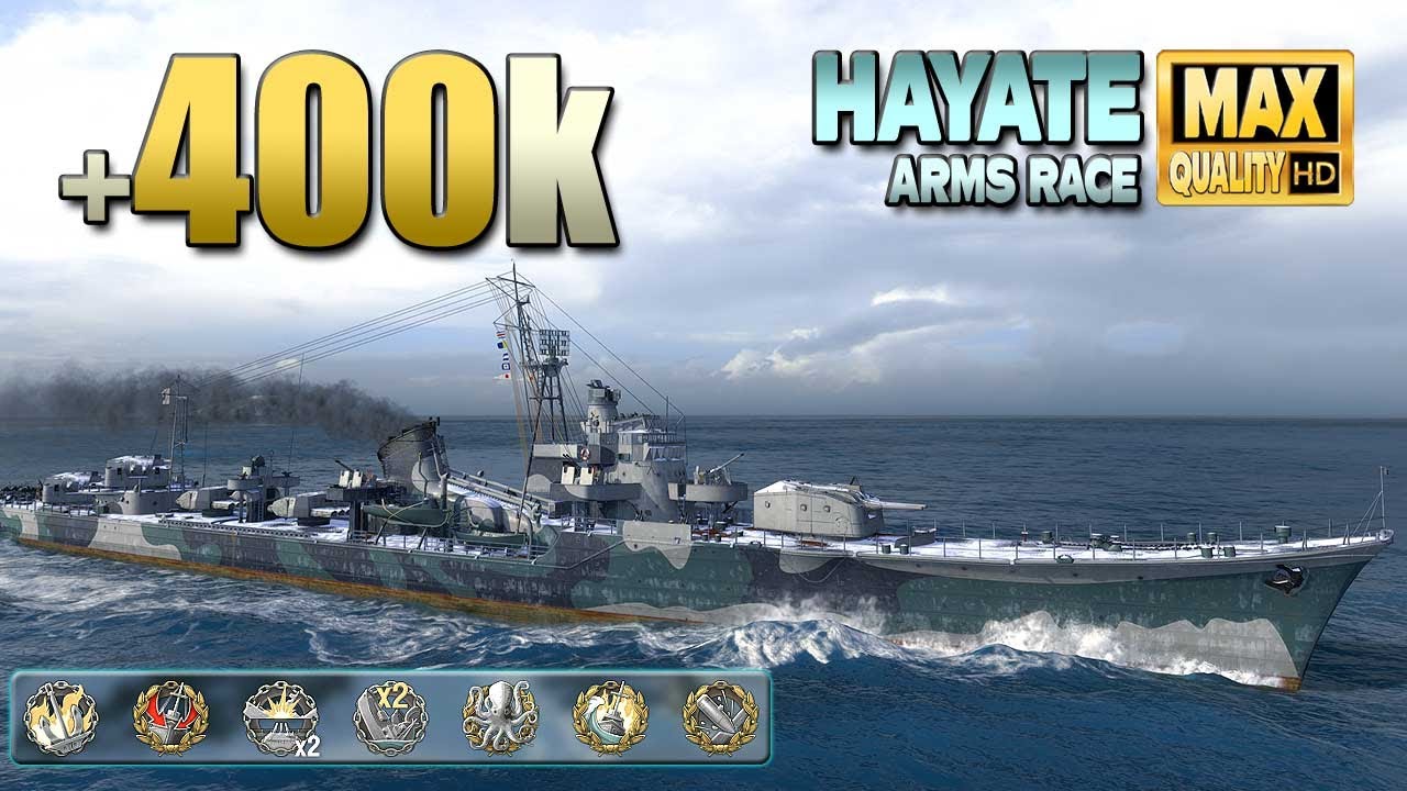 +400 тыс. урона с эсминцем Hayate - World of Warships