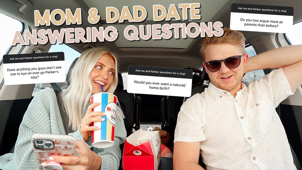 mom & dad date!!! answering questions & eating food :-)