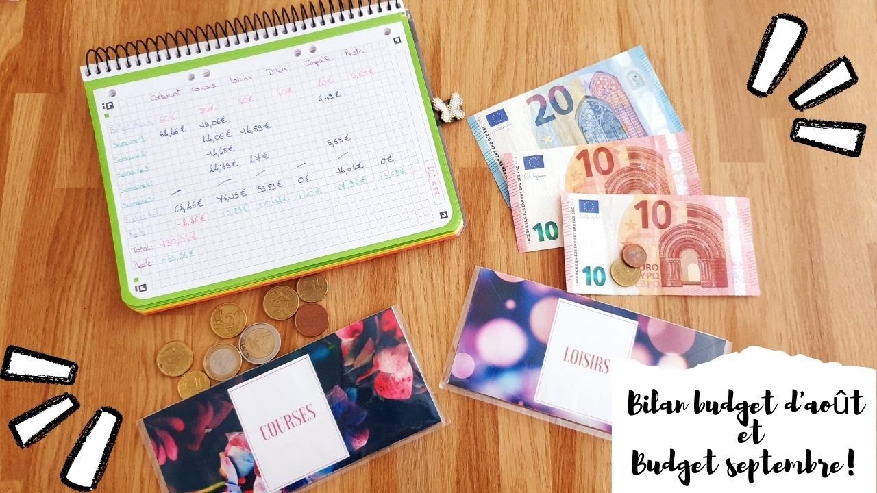 bilan budget août et budget septembre