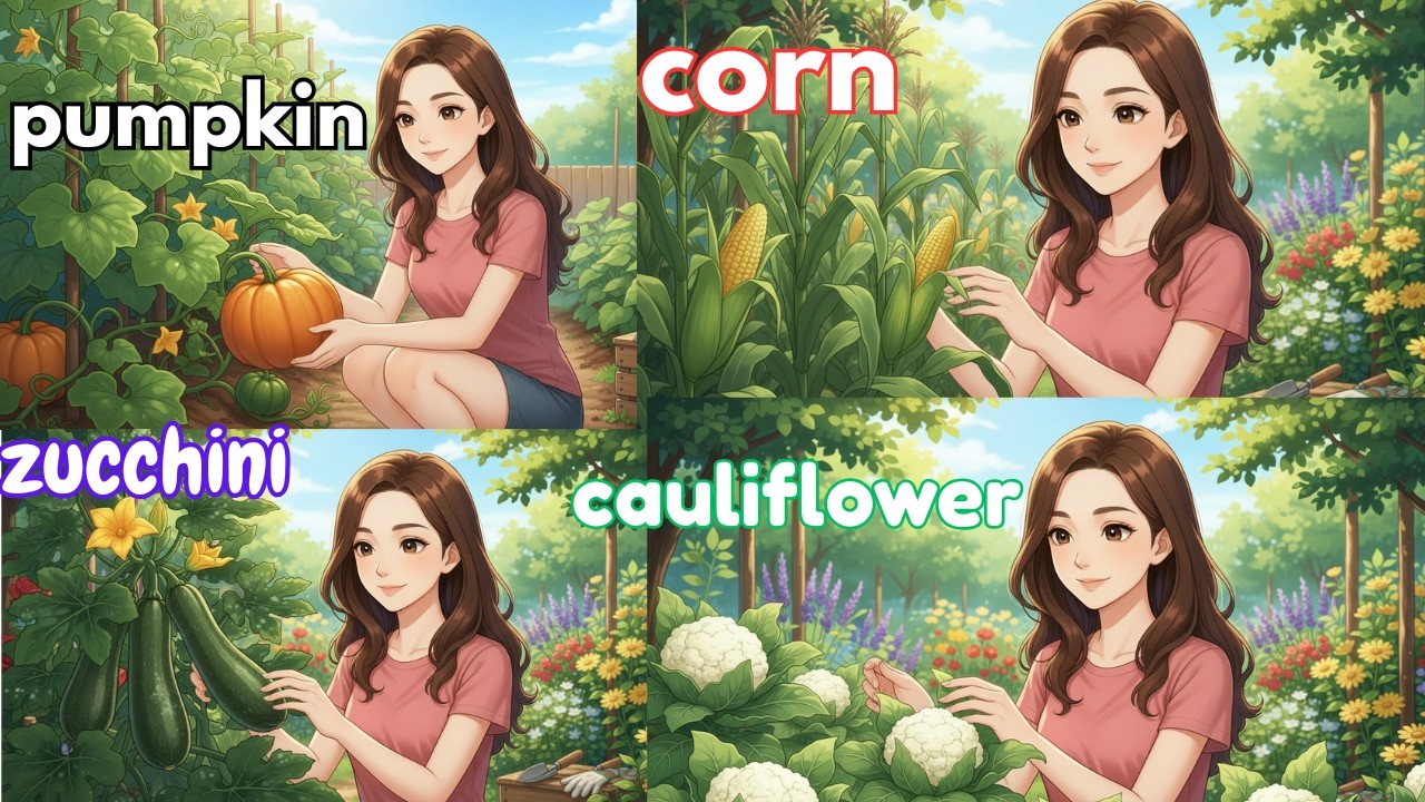 English for Beginners Vegetables and Herbs Vocabulary 🌿  “This is…” Practice for Beginners