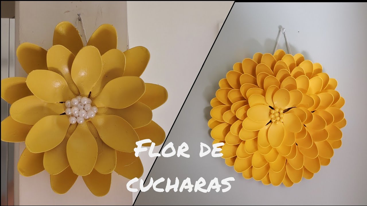 DIY- FLORES HECHO DE CUCHARAS DE PLÁSTICO