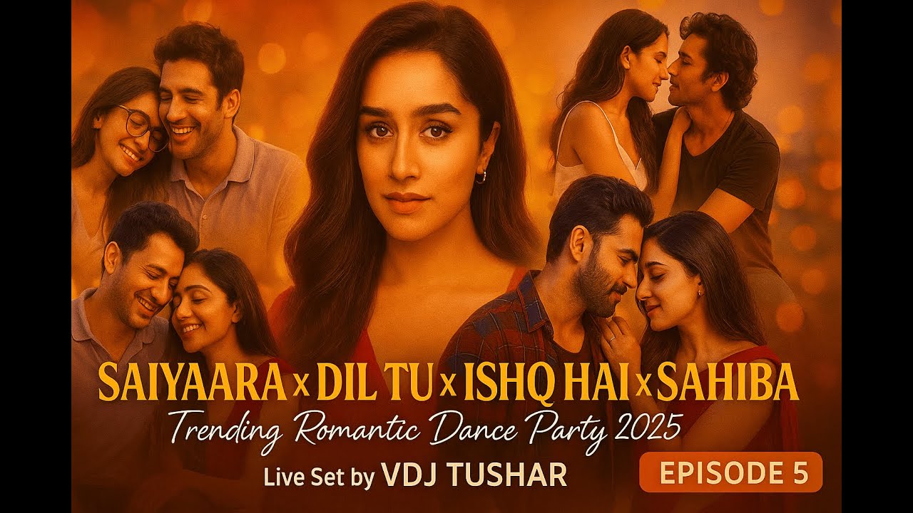 Nonstop Bollywood Romantic Mashup 2025  | Saiyaara x Dil Tu x Ishq Hai x Sahiba | VDJ Tushar | vibe