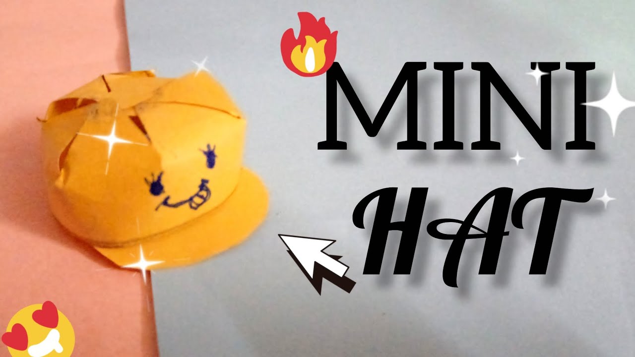 How to Make a Mini Paper Hat👒for Crafts#papercraft .Don,t forget to like and subscribr.LOVE YOU❤️