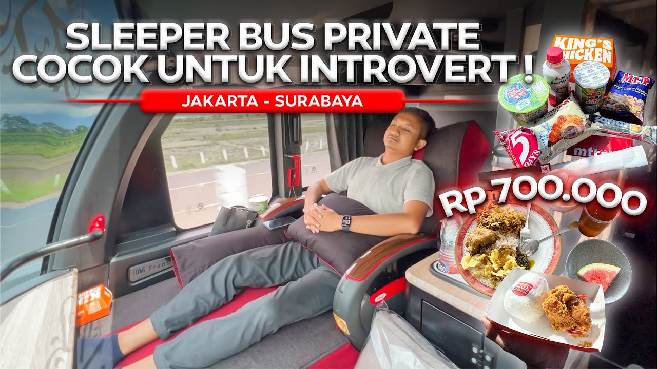 BUS SLEEPER PRIVATE , COCOK UNTUK KAUM INTROVERT ‼️ Jakarta - Surabaya Mtrans The Castle. 