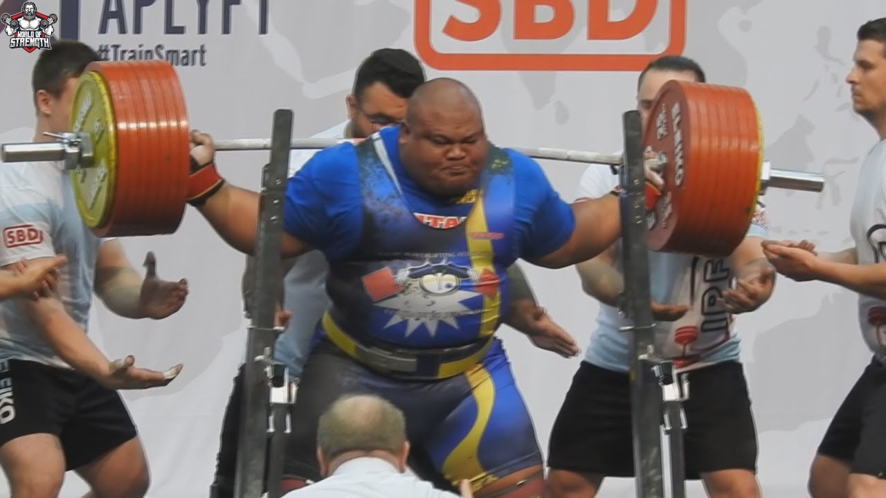The Nauruan  Squat Monster Jezza Uepa - Heaviest Front Squat Ever