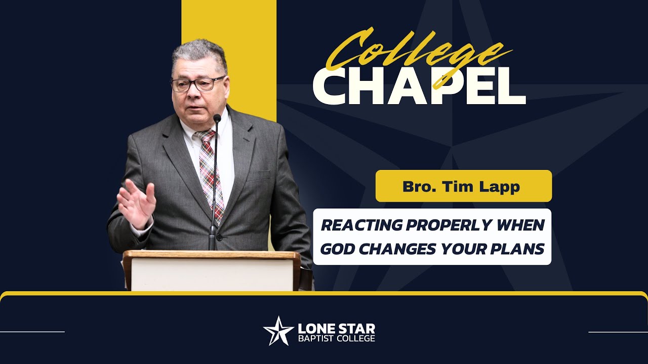 Tim Lapp: Reacting Properly When God Changes Your Plans