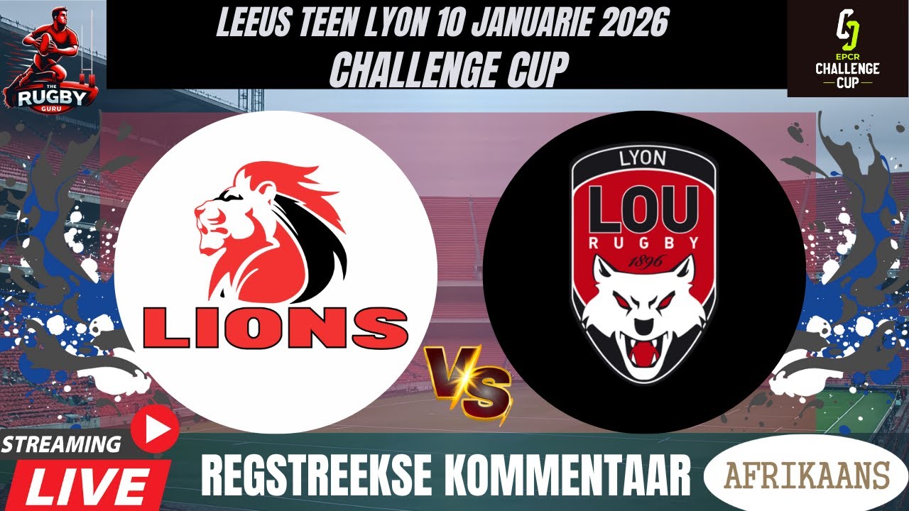 Lions vs Lyon 2026 Live Commentary in Afrikaans