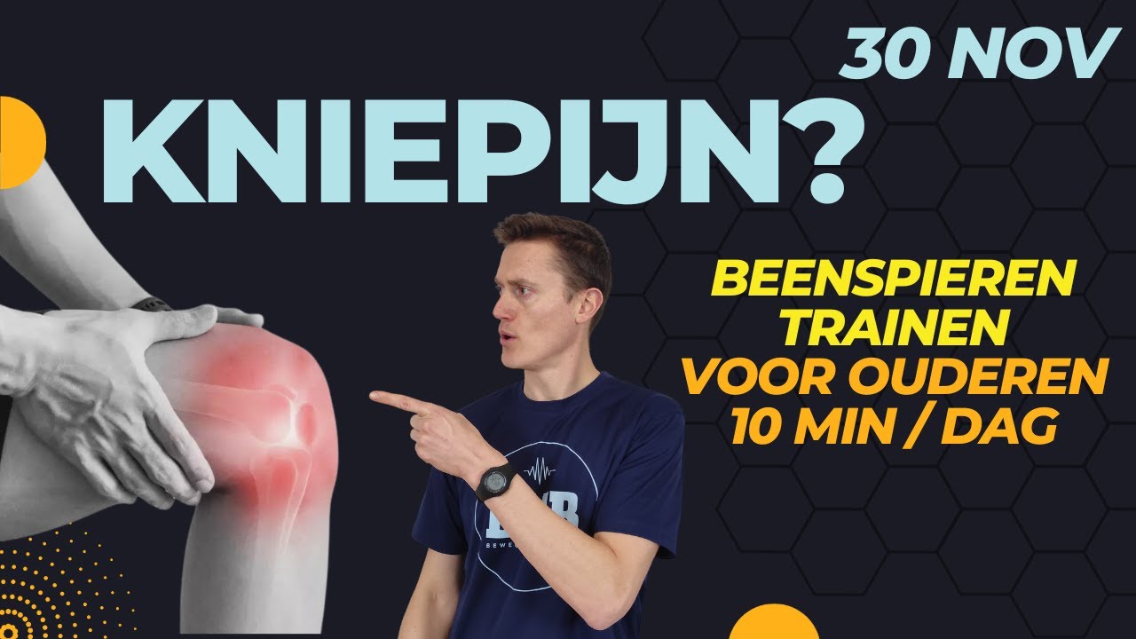 DIT is vaak de oorzaak van KNIEPIJN (en de oplossing)... (10 MIN beenspieren voor ouderen)