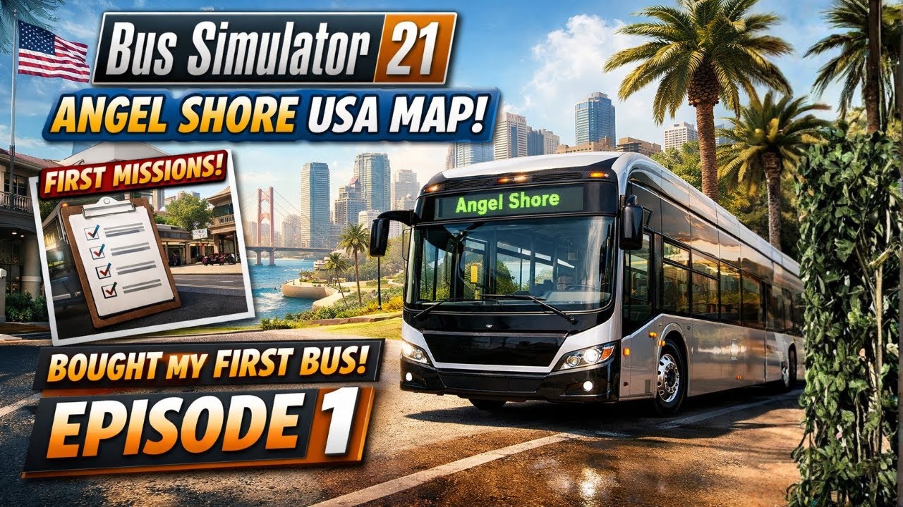 First Day in Angel Shore – First Missions & First Bus | Bus Simulator 21