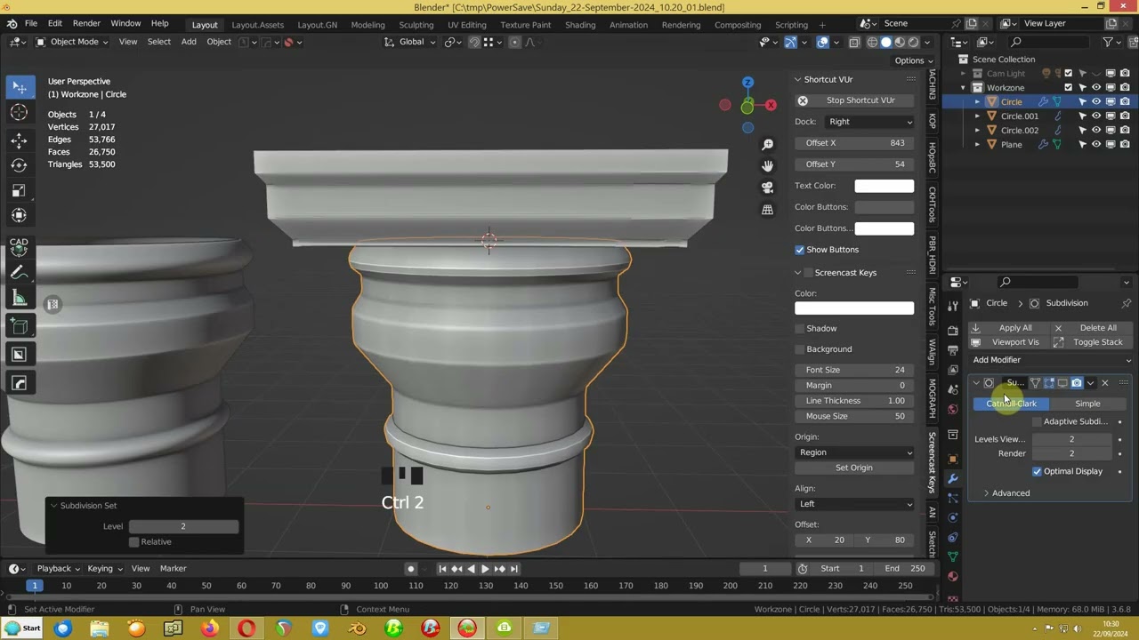 Blender - circle to square