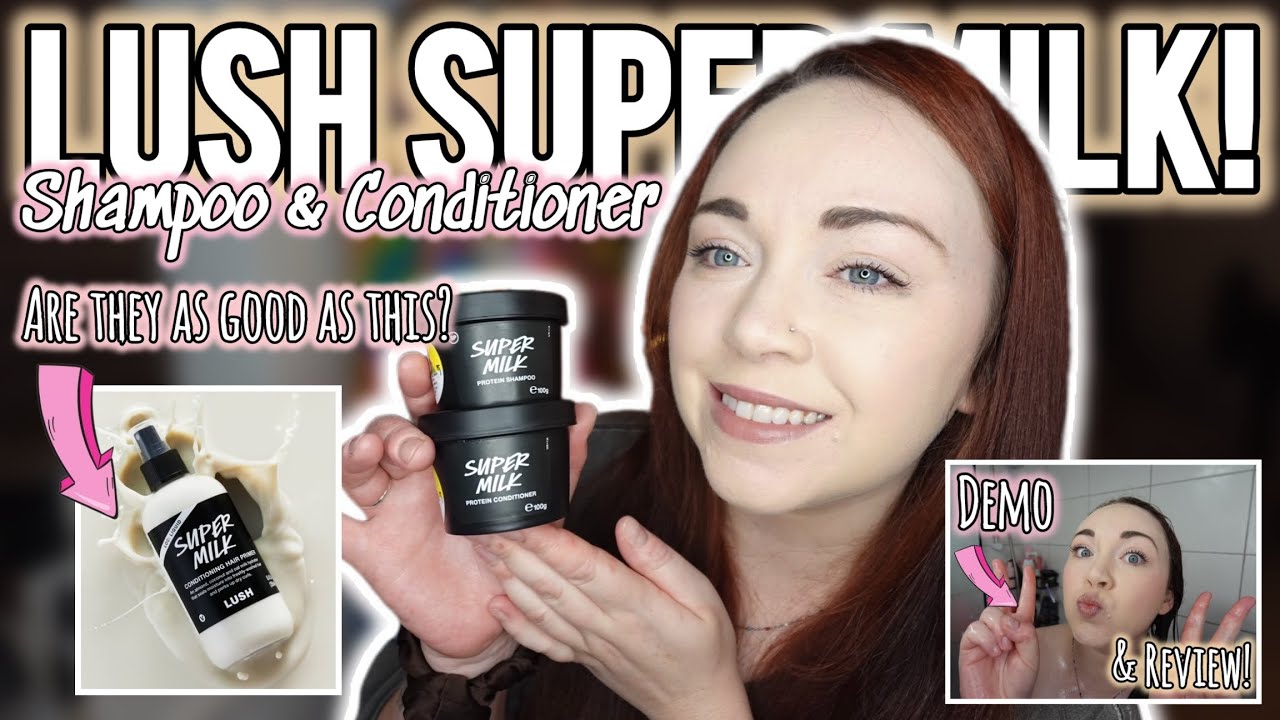 Демонстрация и обзор НОВОГО шампуня и кондиционера Lush Super Milk 🦸‍♀️🥛