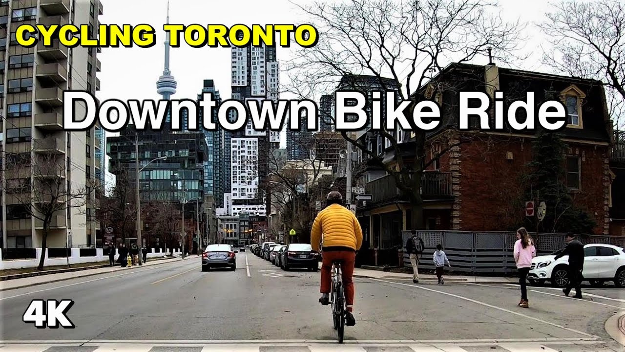 Downtown Toronto Bike Ride - Spring ride through the city 2019 [4K]