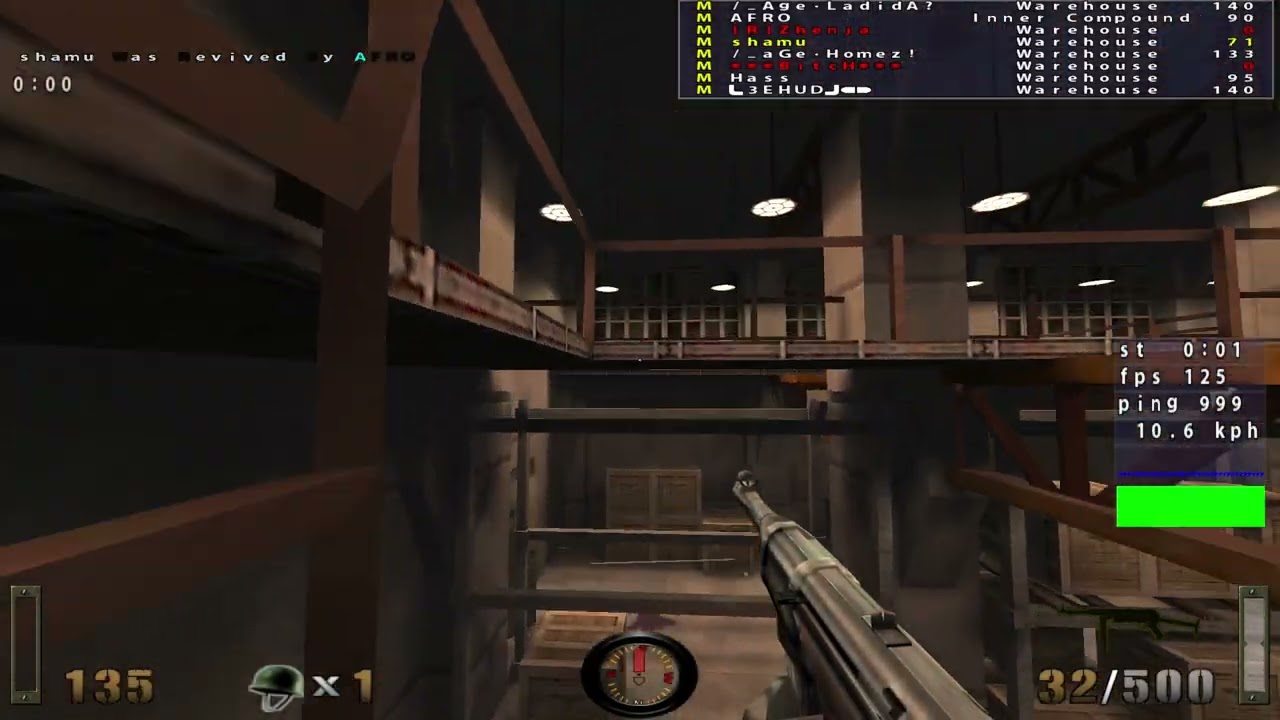 RTCW 1.0: AoD DM - Public Server Gameplay #24 [POV: Homeless] (24/8/2014)