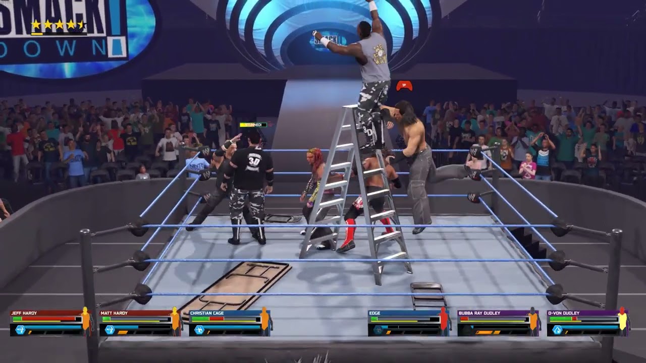 WWE 2K25 - Hardy Boyz Vs Edge And Christian Vs Dudley Boyz