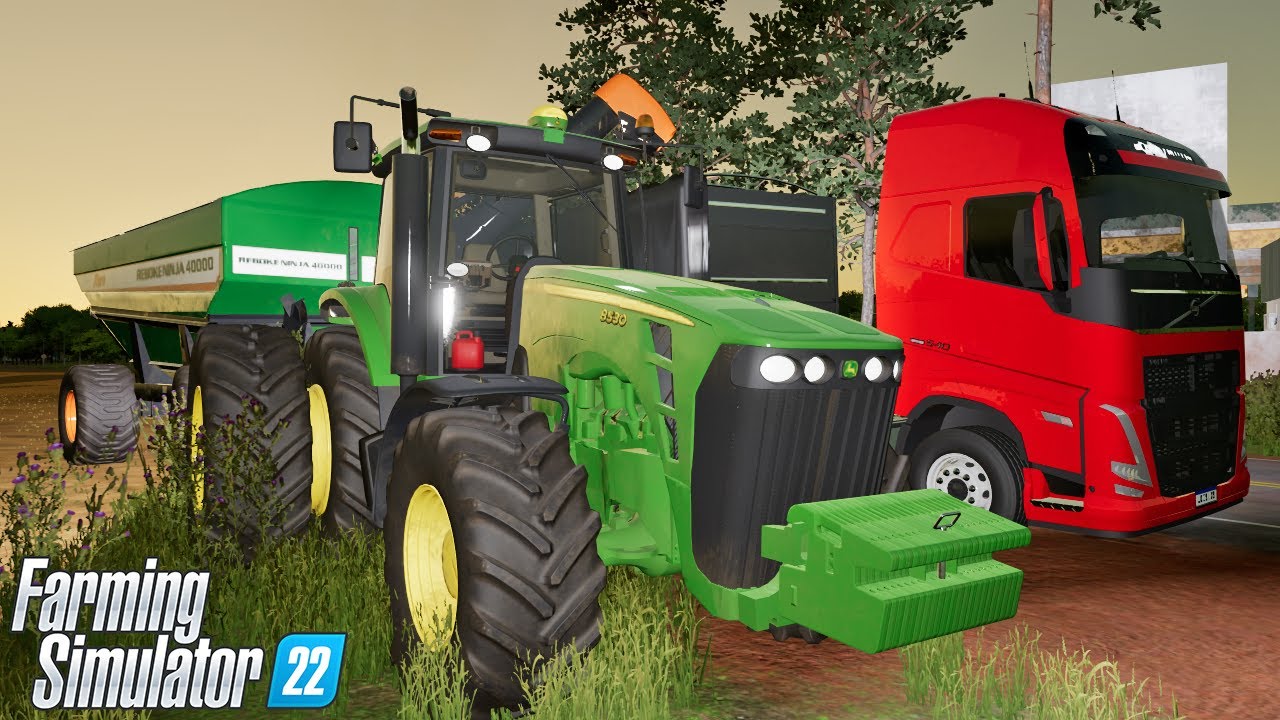 FINALEIRA DA COLHEITA DA SOJA DE NOITE || RECANTO DA ALVORADA || FARMING SIMULATOR 22 || #216 G29