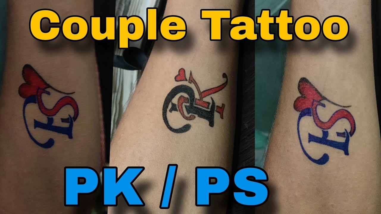 PK and PS नाम टैटू डिजाइन | Couple Letter Tattoo Ideas | Stylish & Trendy PK Name Tattoo Design 