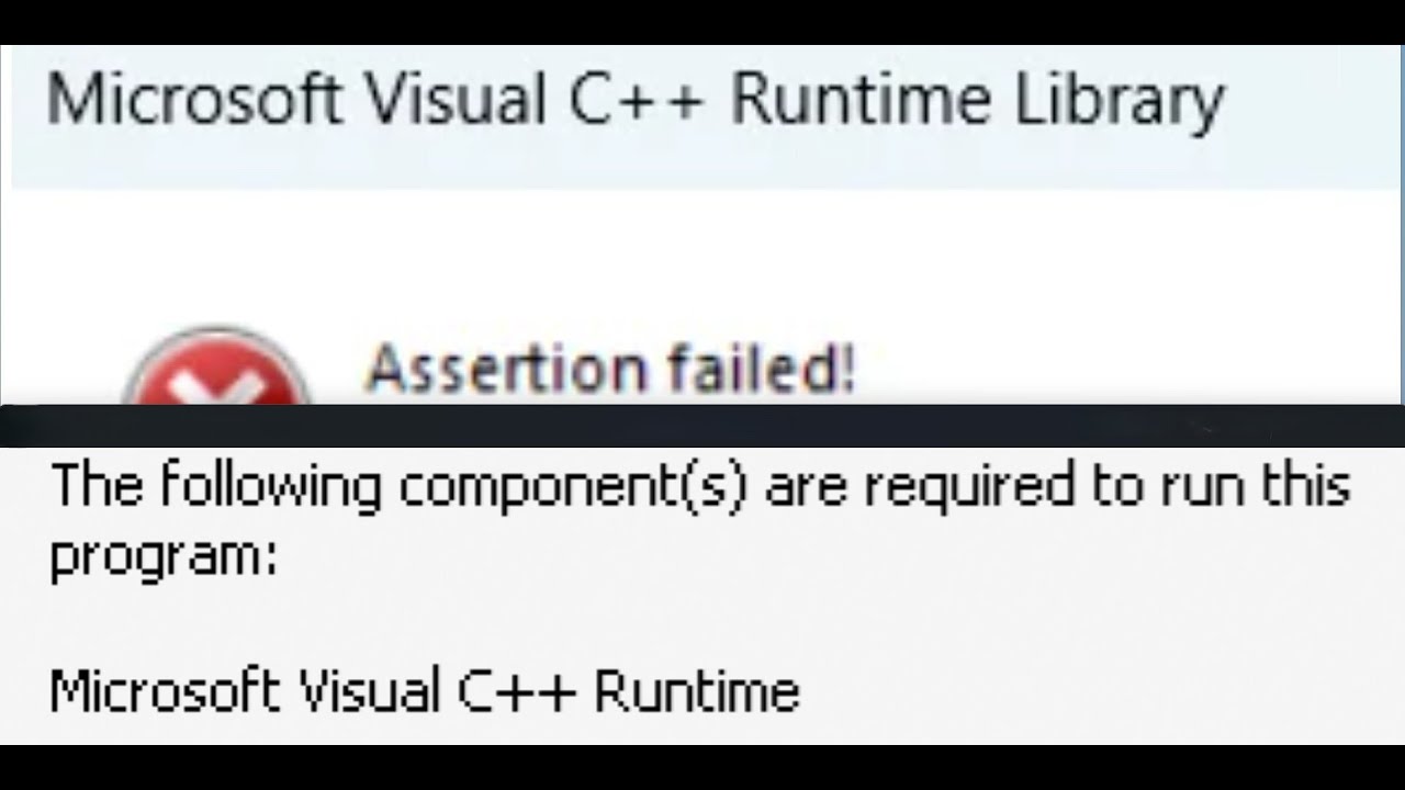 Как исправить ошибку выполнения Microsoft Visual C++ на ПК