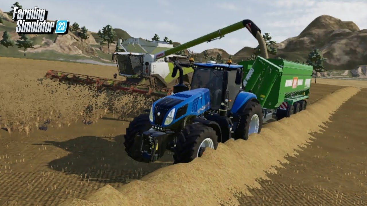 Terminado la Trilla de Avena. dejando guardada la Maquinaria. FS23 [Map Amberstone] Timelapse Ep#37