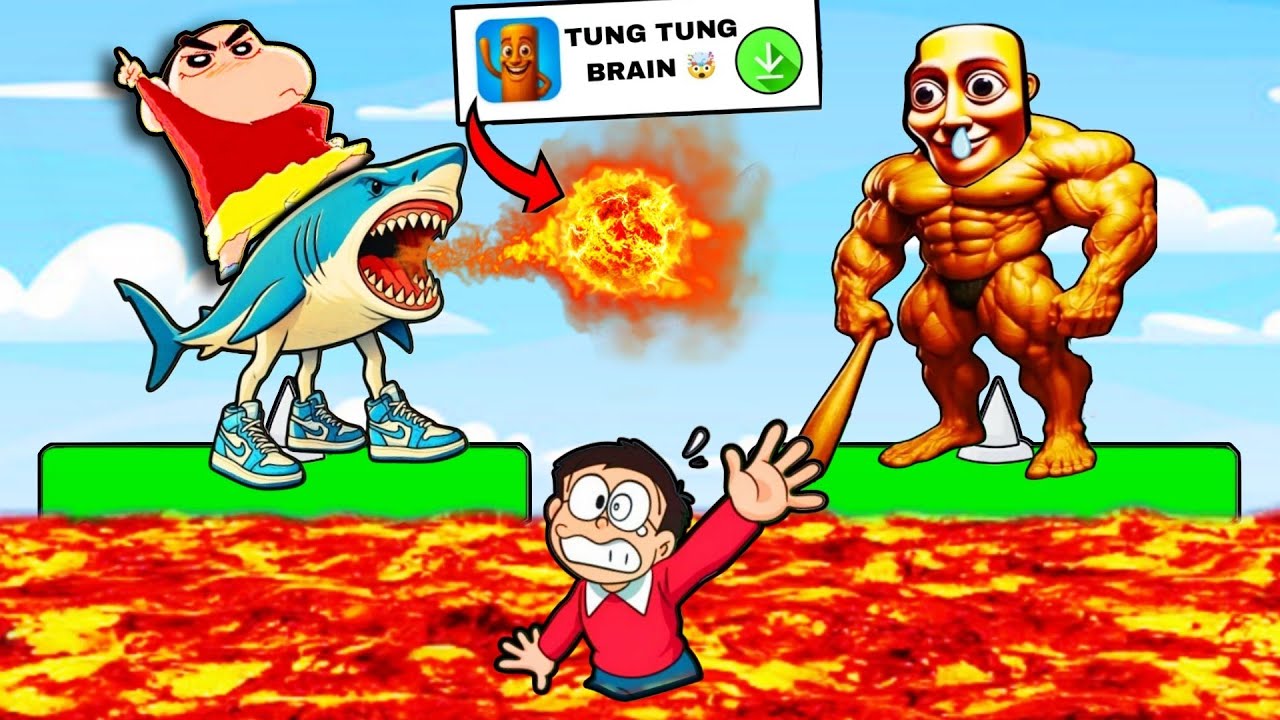 Brainrot Playstore Games Shinchan Nobita And Friends | Funny 😂