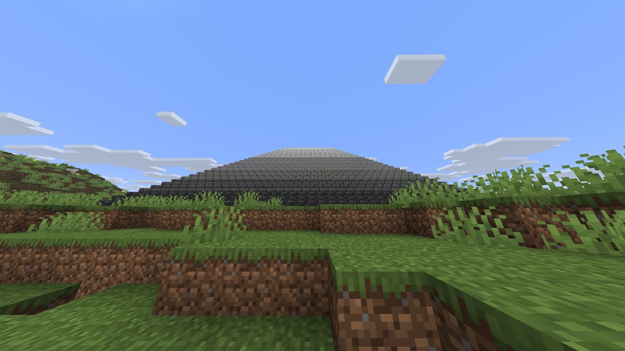 Ich habe die riesige Pyramide fast fertig gebaut.