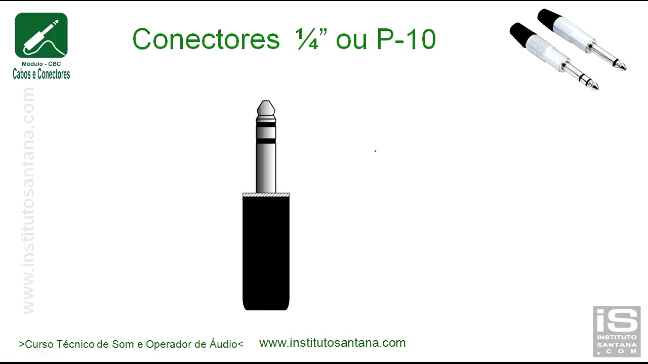 Plugue P10 - TRS - Áudio Profissional