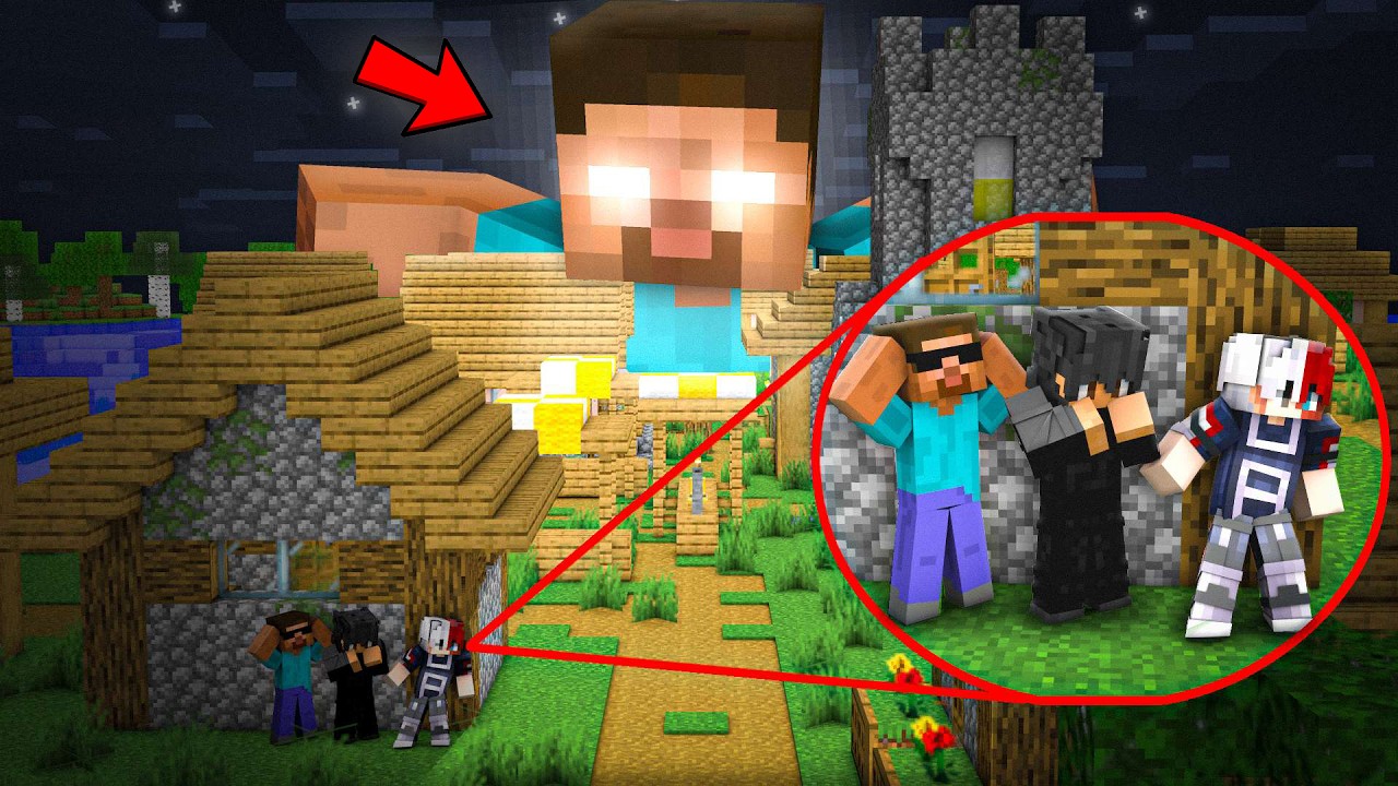 HEROBRINE Attacked Our World In Minecraft!! 😱 Ft. @Junkeyy