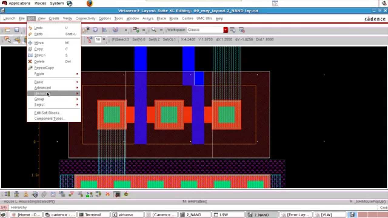 Cadence tutorial - Layout of CMOS NAND gate