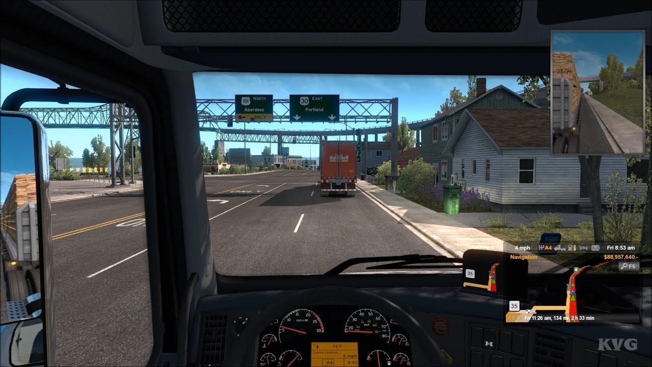 American Truck Simulator - Oregon - Astoria to Portland | Gameplay (PC HD) [1080p60FPS]