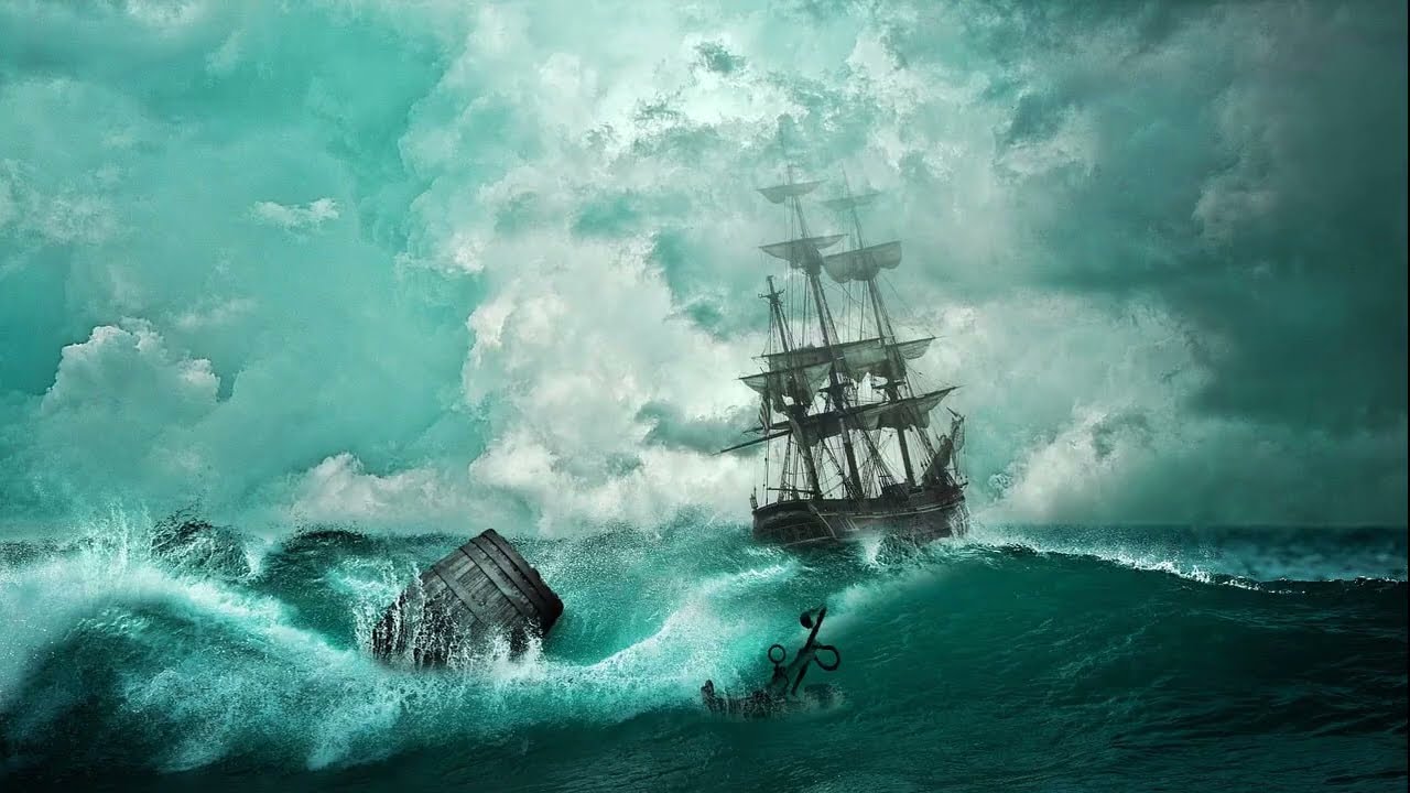 نجاة القراصنة من العاصفة الكبرى | قصة نوم مع أصوات البحر الهادئة