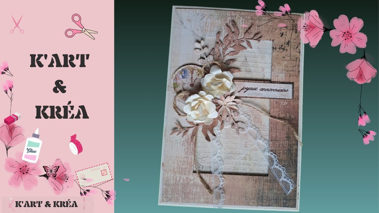 Idée Carte Shabby #fete des mamies #scrapbooking #partage