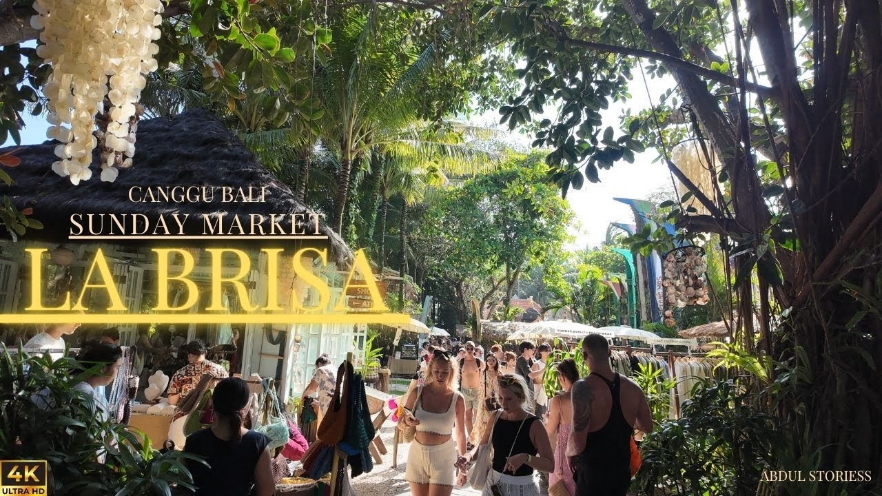 [4K] Walk | Bali- Explore Canggu Bali - La Brisa Sunday Market