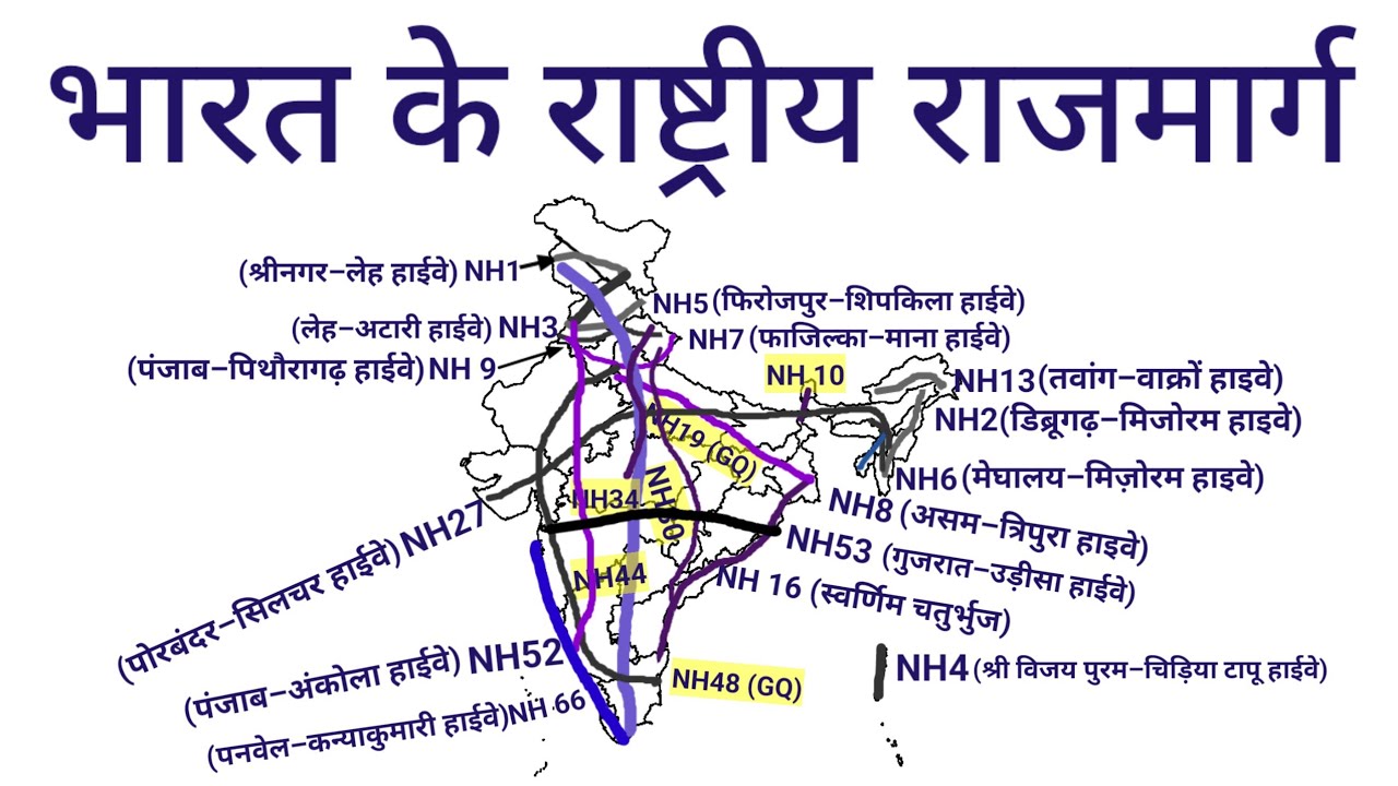 National Highways of India || National Highways of India || Indian Geography