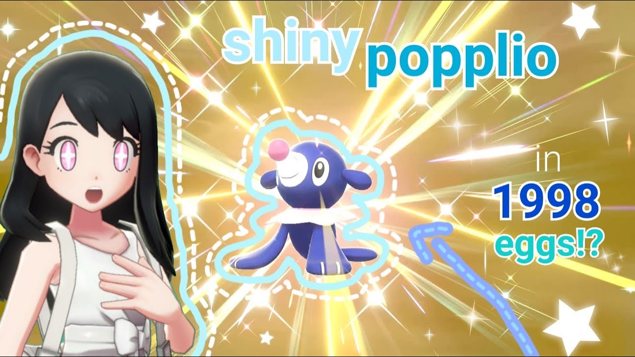 ♡ SHINY POPPLIO - in 1998 eggs?! (pokemon sword) ♡
