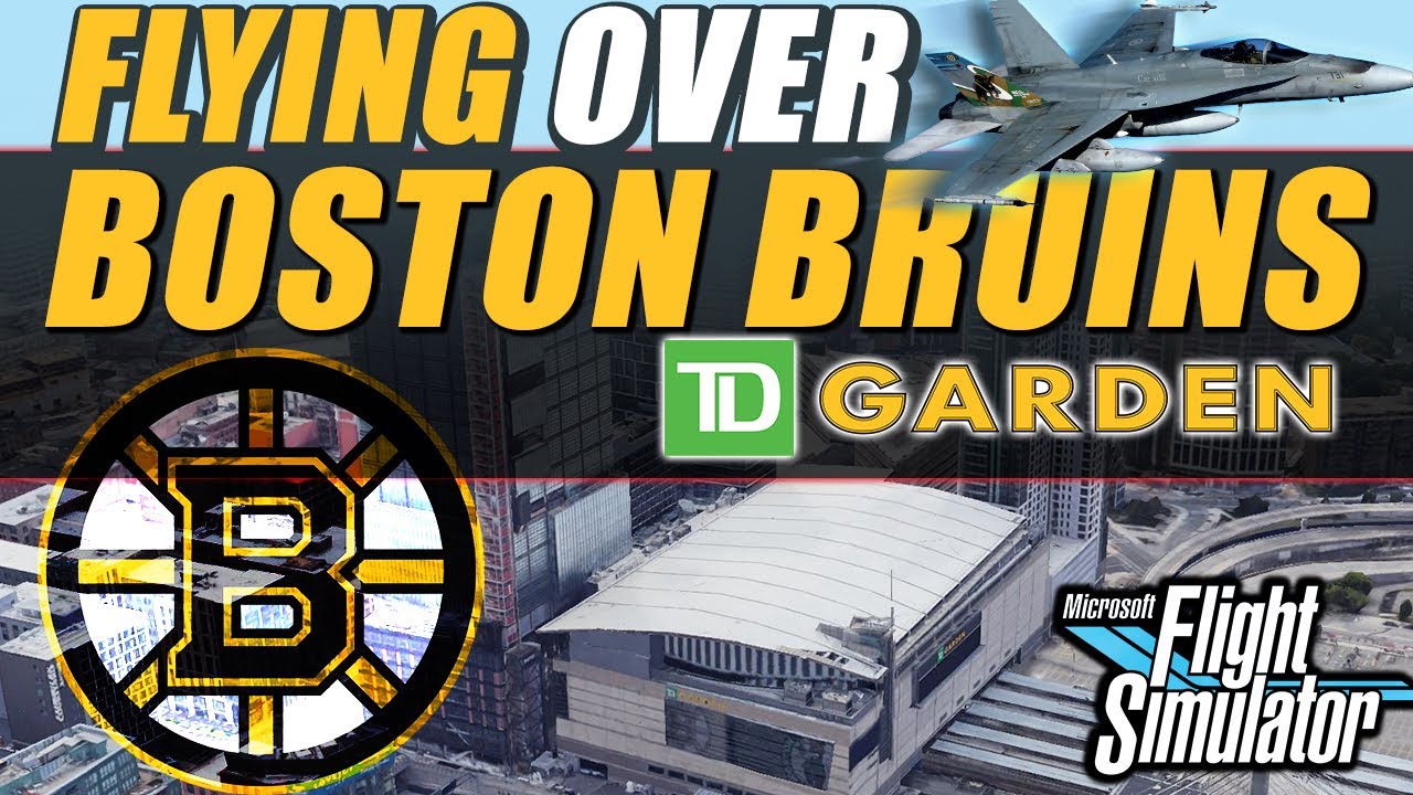 Flying Over Boston Bruins TD Garden in Flight Sim!