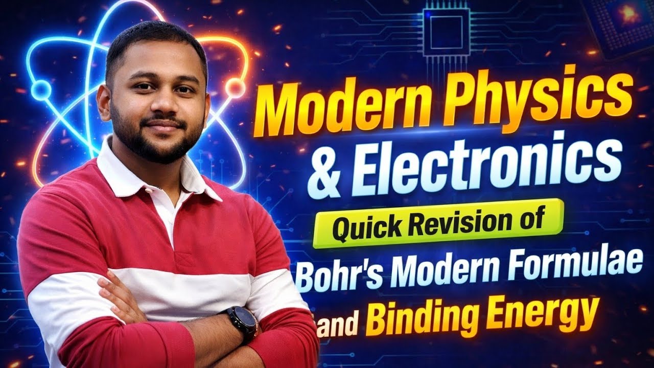 Modern Physics & Electronics | Quick Revision of Bohr’s Formulae & Binding Energy | JEE 2026