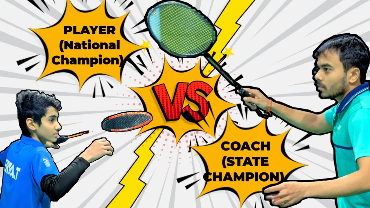 Badminton Match with Tanmay verma(National Champion) #coach vs#player  #badmintonlovers #motivation