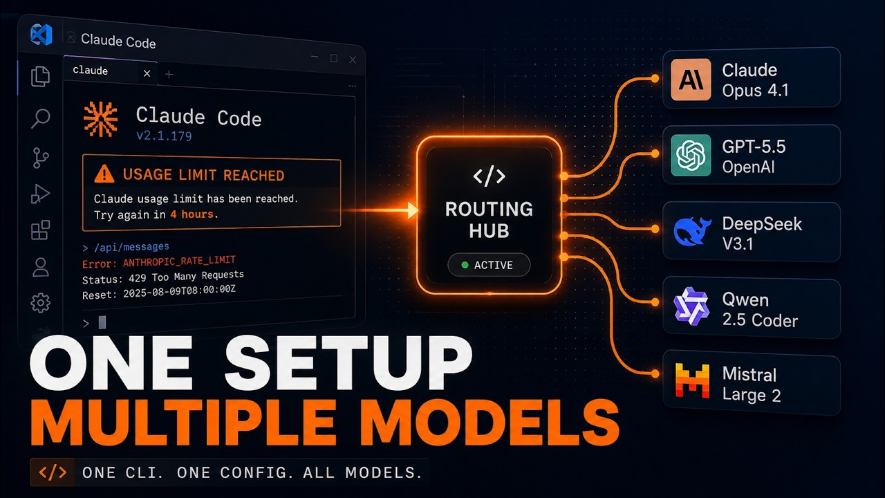 New! Use Multiple AI Accounts in Claude Code | 9Router Setup