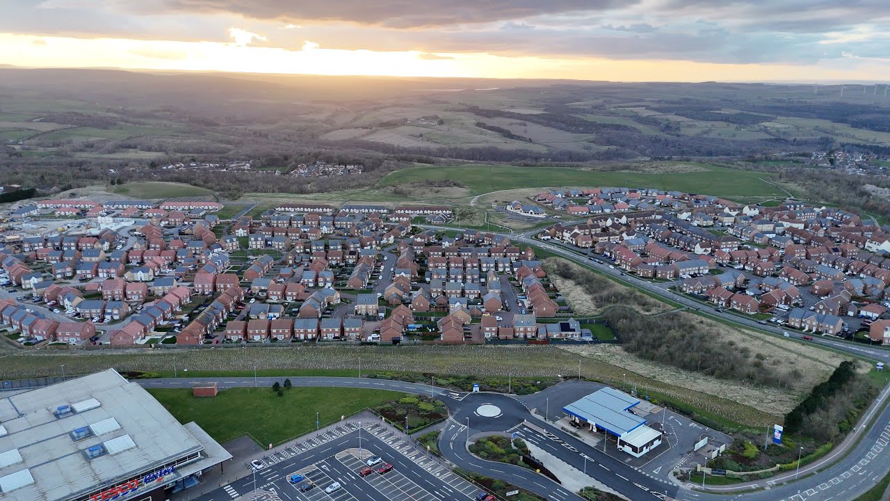 Drone View Of Consett 24/03/24