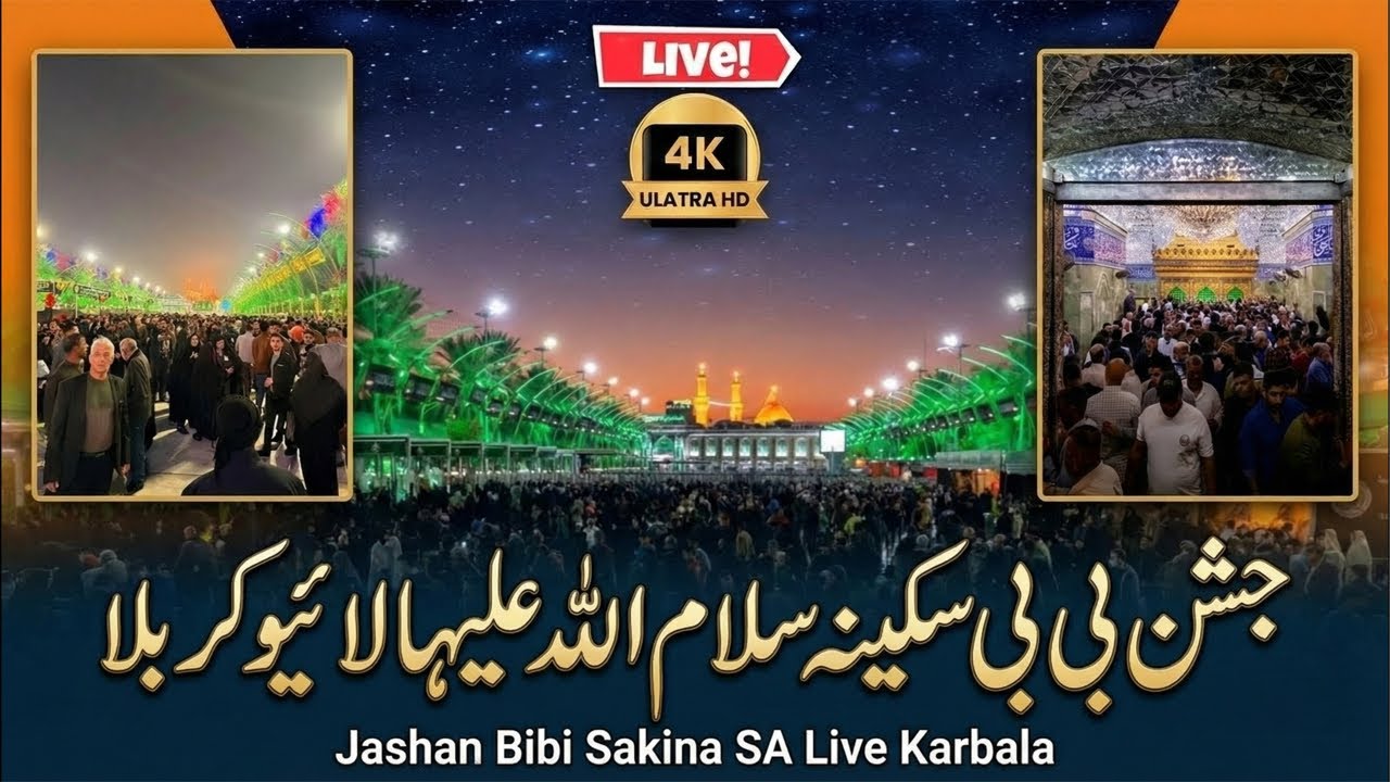 20 Rajab Jashan Bibi Sakina sa live from karbala | Jashan Shehzadi Sakina sa live karbala #jashan
