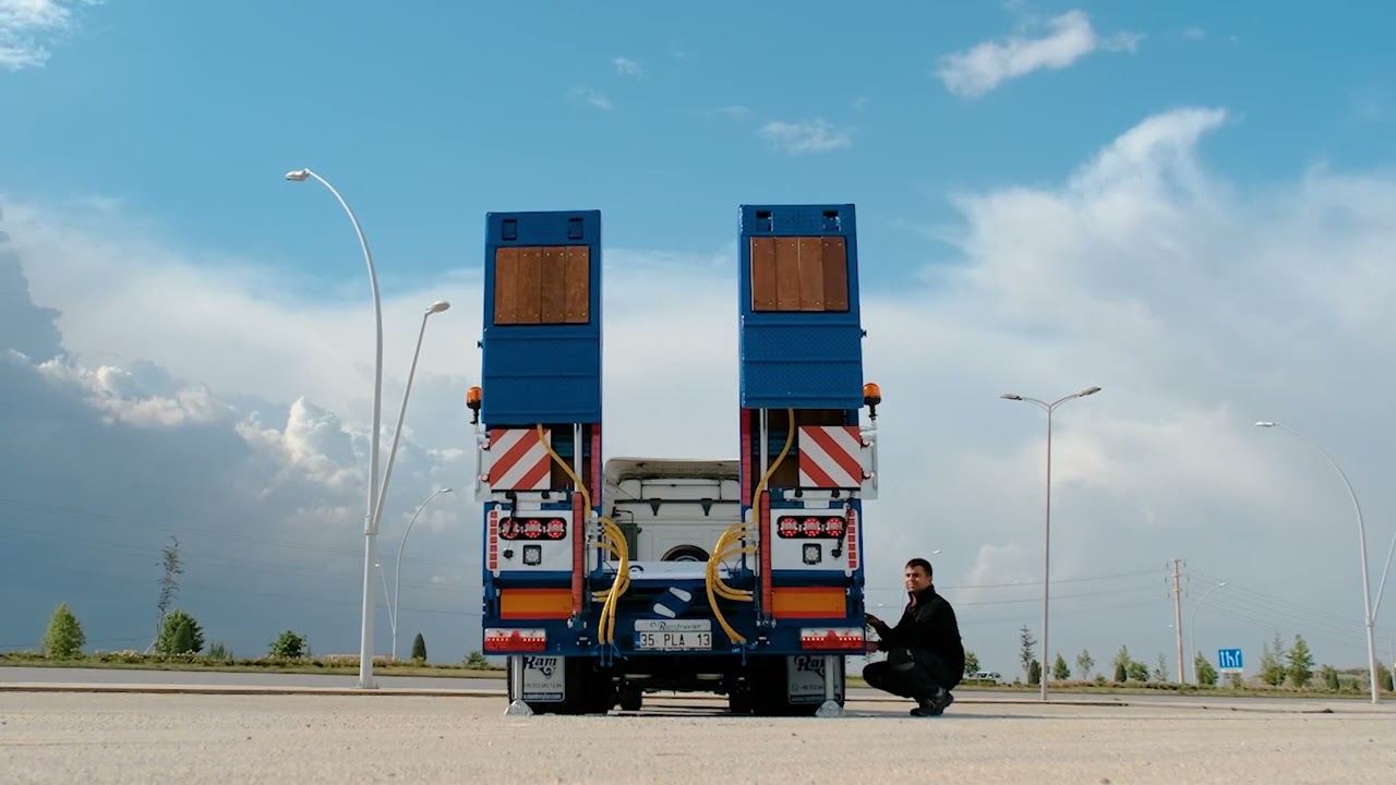 3 DİNGİLİ LOWBED SEMİ TREYLER 6 M UZAMA ,  3 AXLE LOWBED SEMİ TRAILER 6 M EXTANDED
