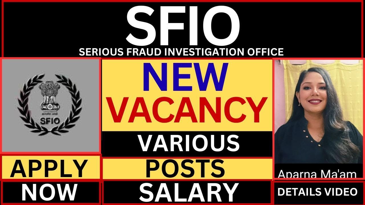 Serious Fraud Investigation Office Recruitment 2025 | SFIO Recruitment 2025 | Govt Jobs In 2025 |