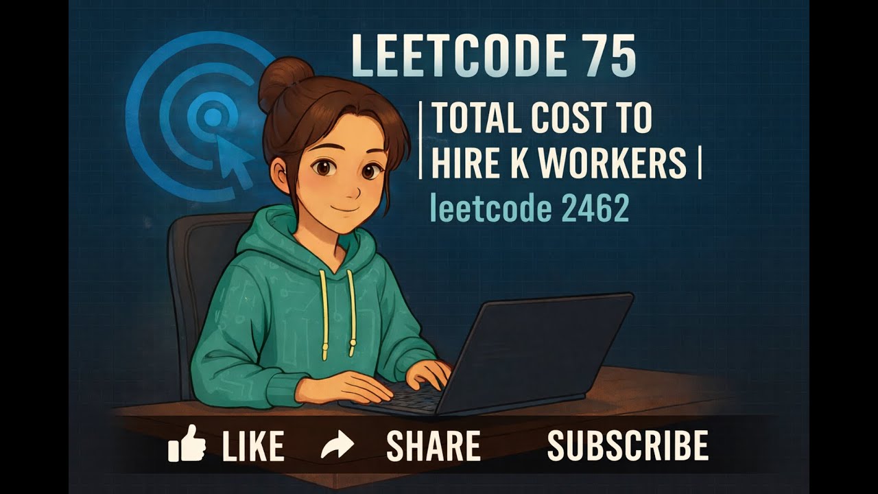 LeetCode 75  | Total Cost to Hire K Workers | leetcode 2462