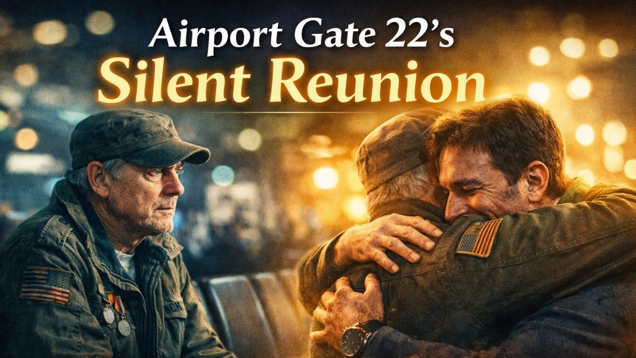 Nobody Came to Old Soldier… Until One Stranger Asked a Question | Airport Gate 22’s Silent Reunion
