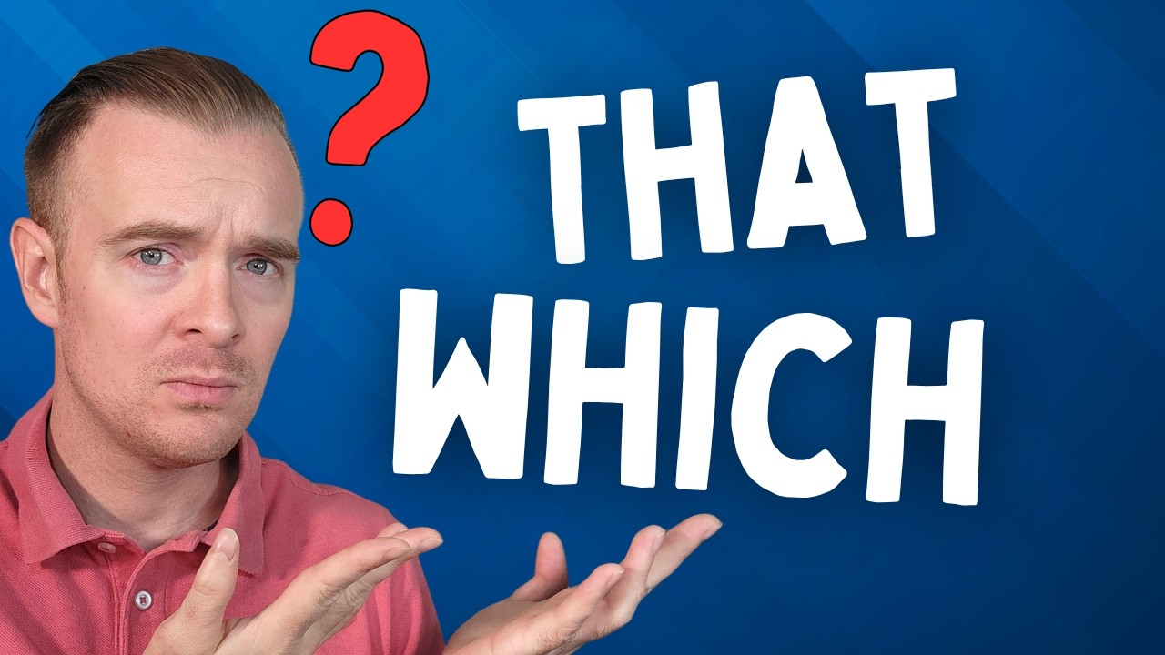 How to Use THAT, WHICH, and WHO (What's the difference?)