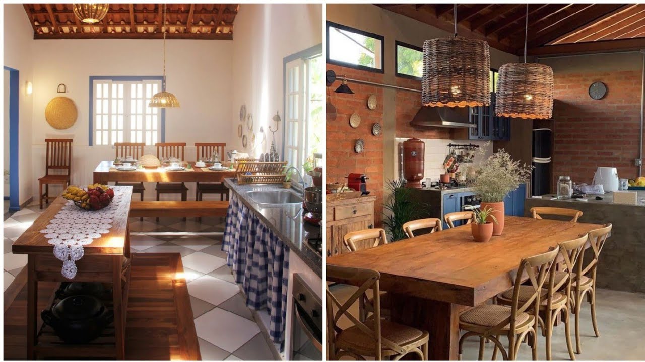 IDEIAS DE DECORAÇÕES RÚSTICAS EM COZINHAS NO ESTILO CAMPESTRE!