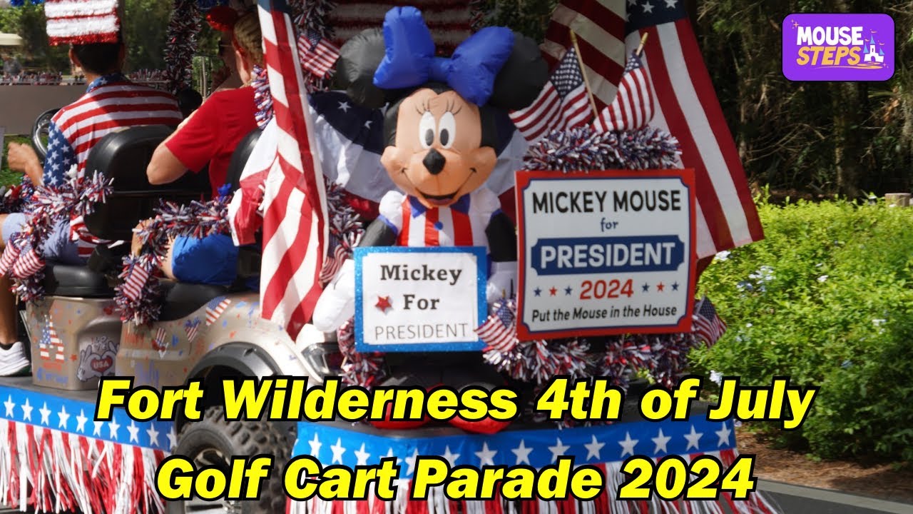 Disney's Fort Wilderness 4th of July Golf Cart Parade  2024 - Independence Day, Walt Disney World