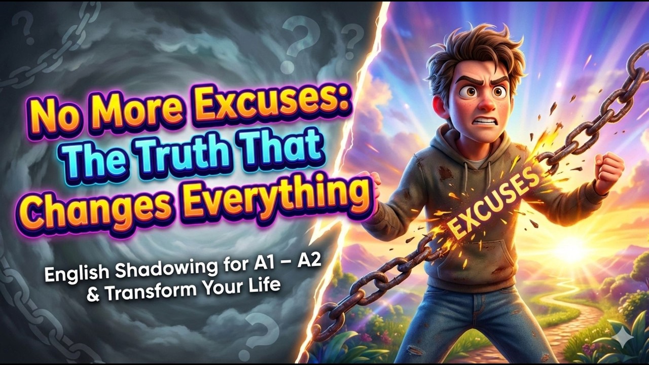 No More Excuses The Truth That Changes Everything || English Shadowing for A1 – A2